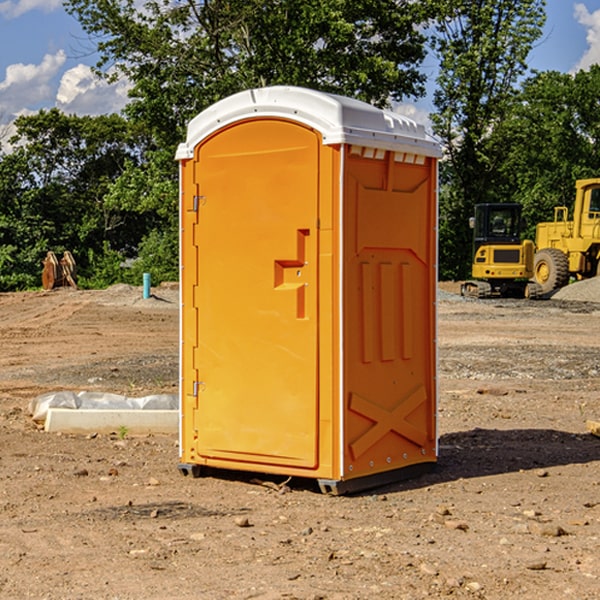 how often are the portable restrooms cleaned and serviced during a rental period in Brookeville MD